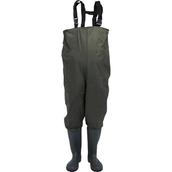 Vingo Waders 70 Denari Nylon Pesca Laghetto Pantaloni Impermeabili Pesca Laghetto Pantaloni Gomma Con Stivali Pescatore Waders Antiscivolo Waders Pvc Taglia 46/47-image