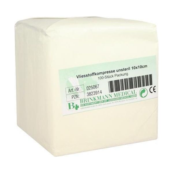 Compresse In Tessuto Non Tessuto Non Sterili 10X10 Cm 4 Pieghe 100 Pz-image