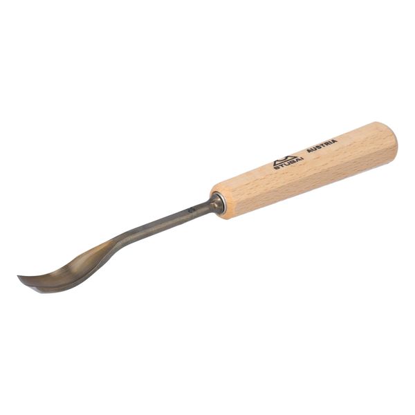 Scalpello Stubai Serie 52 - Forma 26 | Scalpello A Gomito 12 Mm, Con Manico In Legno, Per Preforare, Per Lavori Di Battuta, Sgrossatura, Rosette, Per Lavorare Il Legno-image