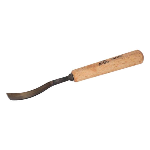 Scalpello Stubai Serie 52 - Forma 12 | Scalpello Piatto Curvo Da 14 Mm, Con Manico In Legno, Per Pretagliare, Per Lavori Di Battuta, Sgrossatura, Rosette, Per Lavorare Il Legno-image