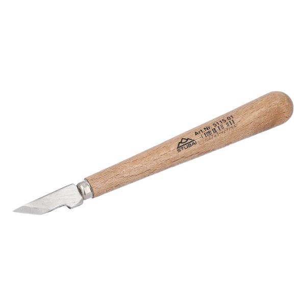 Coltello Da Intaglio Stubai 50 Mm | Coltello Da Intaglio Con Manico In Legno, Lama Stretta, Bordo Smussato, Lavorazione Del Legno, Utensile Da Intaglio-image