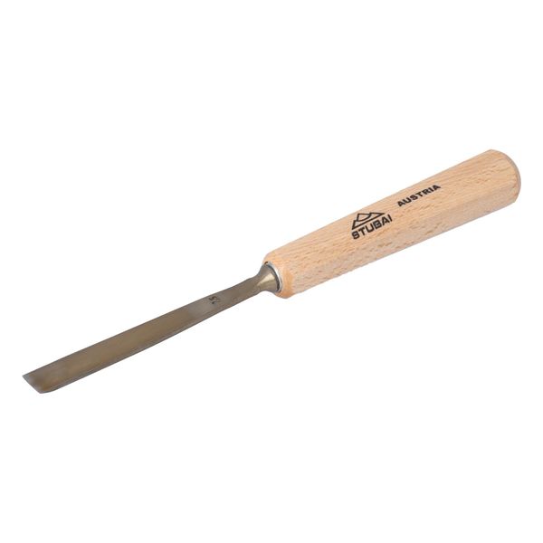 Scalpello Stubai Serie 52 - Forma 48 | Scalpello Piatto Diritto 10 Mm, Con Manico In Legno, Per Preforo, Per Lavori Di Battuta, Sgrossatura, Rosette, Per Lavorazioni Precise Del Legno-image