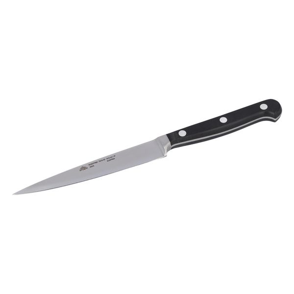 Stubai Spelucchino Forgiato Di Alta Qualità | 125 Mm | Coltello Da Cucina In Acciaio Inox Per Tagliare Senza Fatica Carne, Frutta E Alimenti, Lavabile In Lavastoviglie, Manico Nero-image