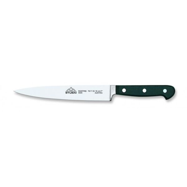 Stubai Coltello Da Cuoco Stretto Forgiato 300 Mm | Coltello Da Cucina In Acciaio Inox Per Tagliare Carne, Pollame, Verdure, Frutta E Alimenti, Lavabile In Lavastoviglie, Manico Nero-image
