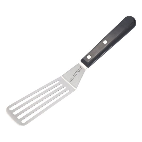 Paletta Angolare Stubai Con 4 Fessure 125 X 50 Mm | Giratutto In Acciaio Inox Per Preparare E Servire Carne, Pesce E Alimenti, Antiruggine, Lavabile In Lavastoviglie-image