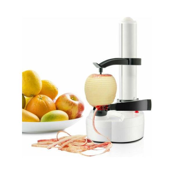 Topchances Pelapatate Elettrico Pelapatate Mela Pelapatate Vegetale Pelapatate Frutta Pelapatate Elettrico Per Frutta E Verdura, Lama In Acciaio Inox (Bianco)-image