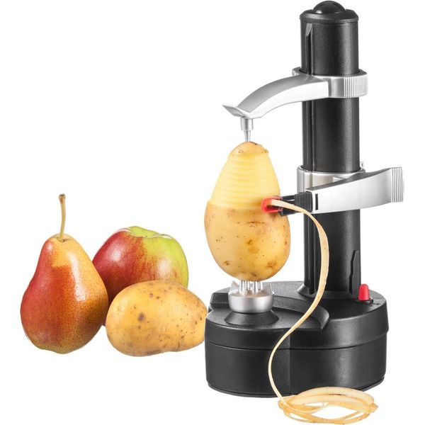 Topchances Pelapatate Elettrico Pelapatate Mela Pelapatate Vegetale Pelapatate Frutta Pelapatate Elettrico Per Frutta E Verdura, Lama In Acciaio Inox (Nero)-image