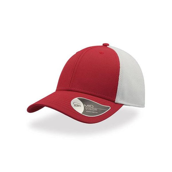 Cappello Campus, Visiera Curva - Colore: Rosso/Bianco - Taglia: Unica-image