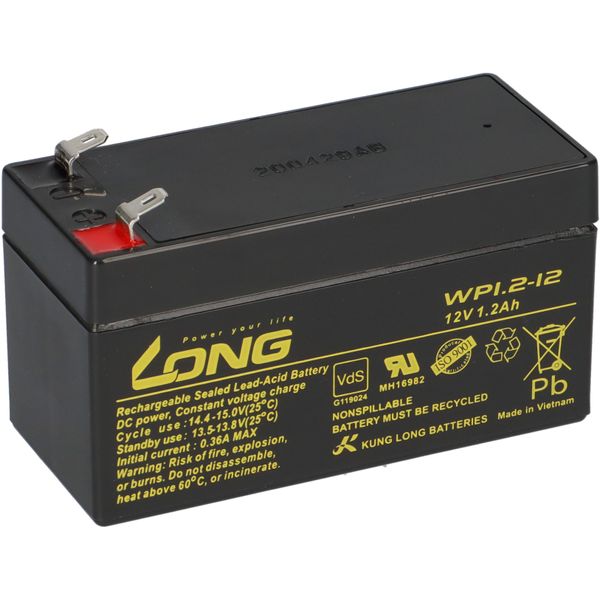 Bleiakku 12V 1,2Ah Compatibile MP1,2-12 Vlies Agm Vds Acido-image