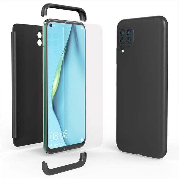 Nalia 360 Gradi Custodia Del Telefono Cellulare Per Huawei P40 Lite, Full Cover Case Bumper & Glass Black-image