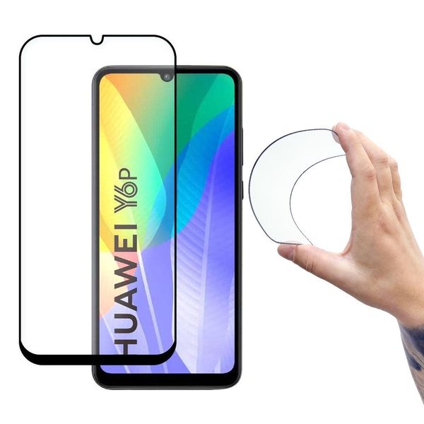 Wozinsky Copertura Completa Flexi Nano Foil Glass Con Cornice Huawei Y6P Nero-image