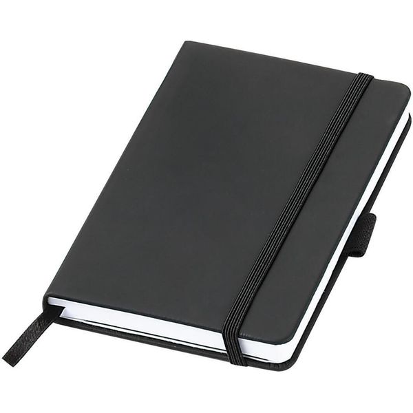 Taccuino "Agenda"" A5 - Taccuino Rivestito In Pvc Con Elastico, Portapenne E 96 Pagine A Scacchiera - Diario Per Appunti Personali - Nero"-image