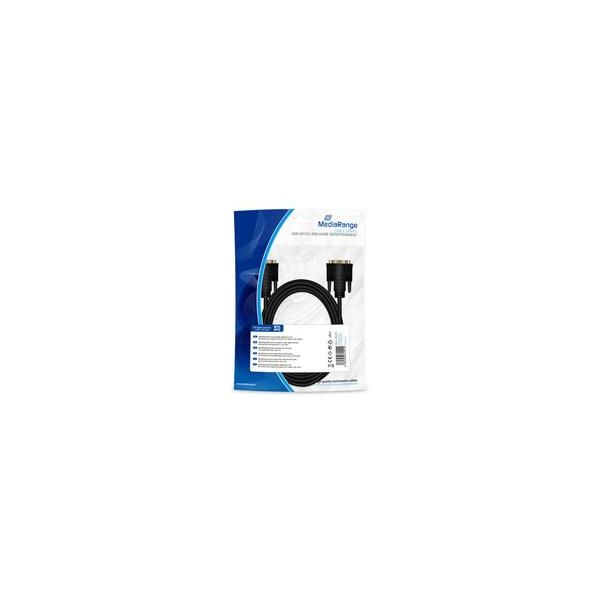 Mediarange MRCS129 Mediarange Dvi Anschlusskabel 2X Div (24+1-Polig) 2M Schwarz-image