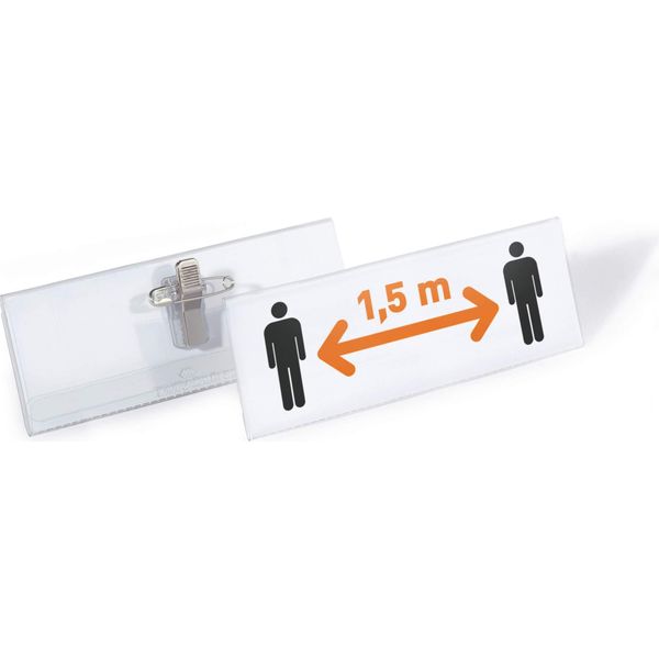 Durable Set Di Portanome 40X105 Mm Con Combi Clip, 14 Pezzi, Colorato, 851900-image