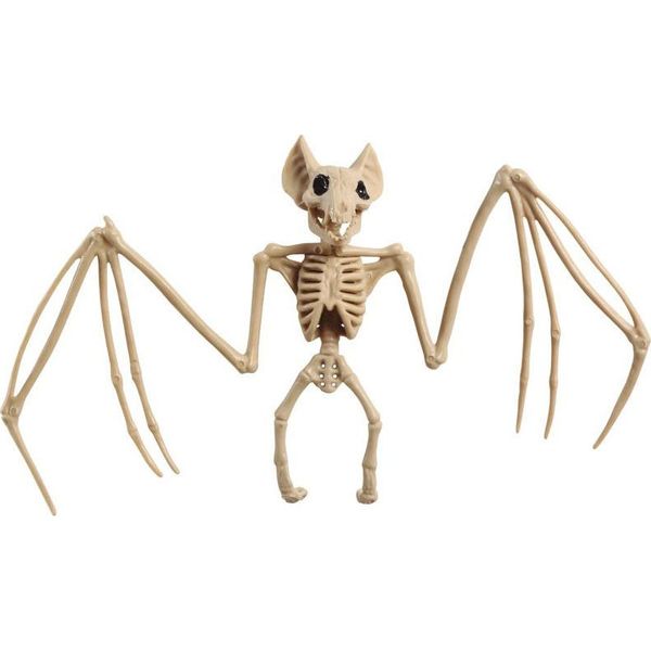 Pipistrello Scheletrito Decorazione Di Halloween Animale Beige 66X29Cm - Taglia Unica-image