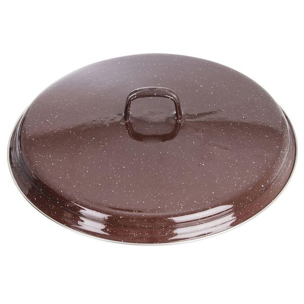 Coperchio In Acciaio Smaltato Marrone Per Pentola Da 32 Cm, Lavabile In Lavastoviglie-image