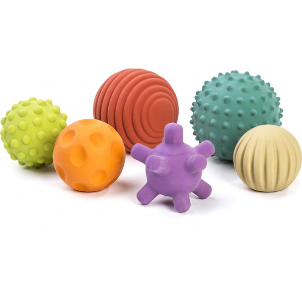 Palline Di Gomma Miniland - Giocattolo Sensoriale Per Bambini - 6 Pezzi-image