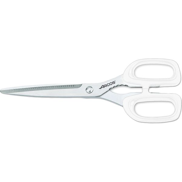Forbici Da Cucina Arcos 185924 In Acciaio Inox E Mango In Polipropilene Bianco Da 240 Mm In Confezione Blister.-image