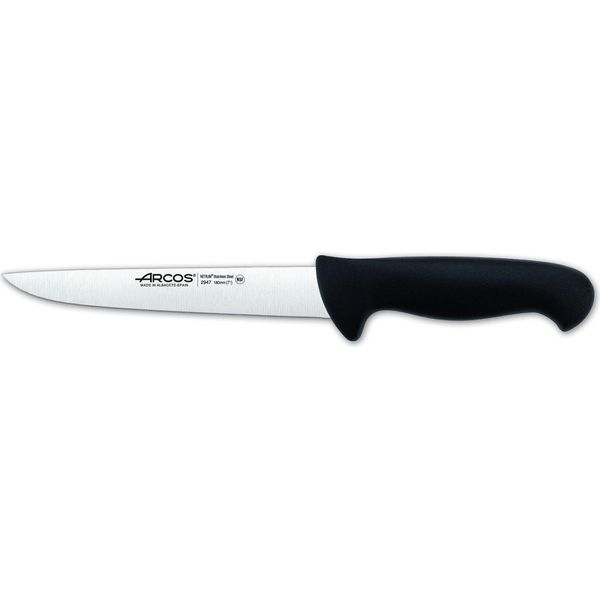 Coltello Da Macellaio Arcos Colore - Prof 294725 Acciaio Inox Nitrum E Mango Polipropilene Ergonomico Nero E Lama Da 18 Cm, Vetrina-image