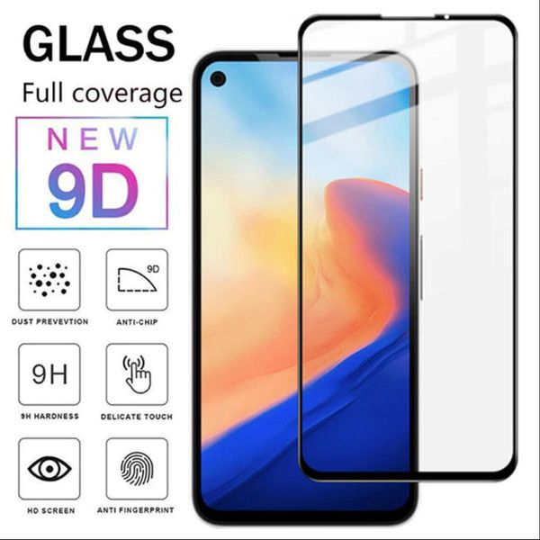 Per Google Pixel 4A 5G 3D Display Full H9 Vetro Temperato Pellicola Nera Sottile Armatura-image