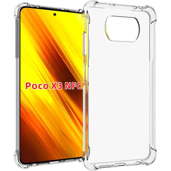 Xiaomi Poco X3 Nfc Custodia, Paraurti Trasparente In Tpu Morbido, Custodia Protettiva Antiurto Per Xiaomi Poco X3 Nfc-image