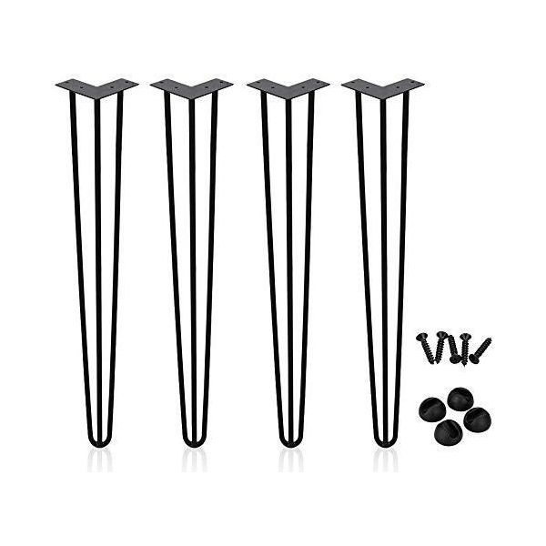 Karpal 4X Gambe Del Tavolo Telaio Del Tavolo Gambe A Forcina 3 Barre Gambe Del Mobile Gambe A Forcina Gambe Del Mobile Corridori Del Tavolo Gambe A Forcina 45 Cm Per Scrivania, Tavolo Da Pranzo-image