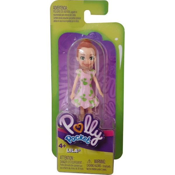 Mattel GKL30 Polly Pocket Bambola Singola Lila Con Vestito Rosa E Cuori-image