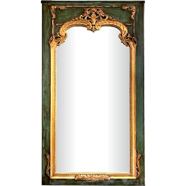 Casa Padrino Specchio Da Parete Barocco Verde Antico / Oro 105 Cm X H 192 Cm - Aspetto Antico - Nobile E Magnifico-image