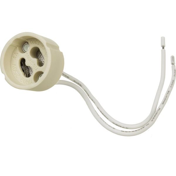 Maclean MCE428 GU10 Portalampada In Ceramica Led Alogeno 500W 250V 2A Cavo In Silicone Resistente Al Calore Fino A 180°C Per Lampade Alogene Led-image