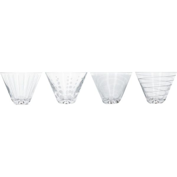 Mikasa - Bicchiere Per Tostatura Cocktail, 290 Ml, 4 Pezzi, Klarglas, Silber, 400 Ml, 4 Pezzi-image
