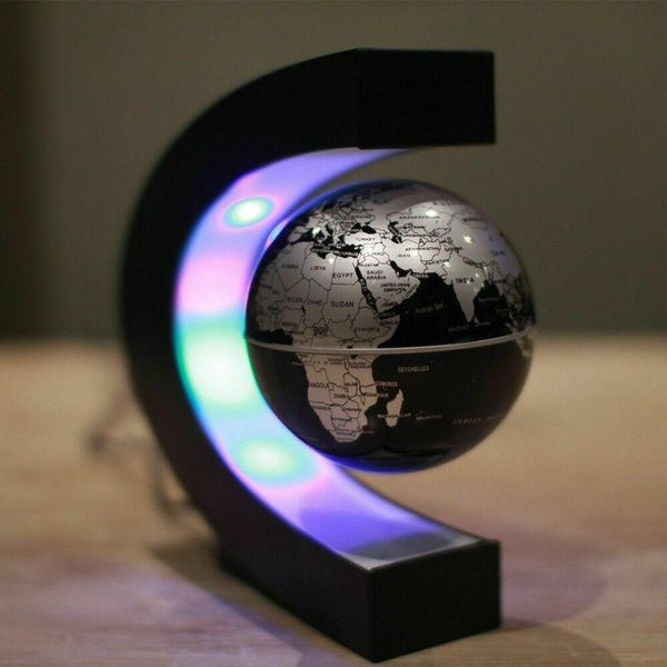 3 Pollici Magnetico Levitazione Galleggiante Globo Lampada Mappa Del Mondo Led Luce Scrivania Decorazione-image