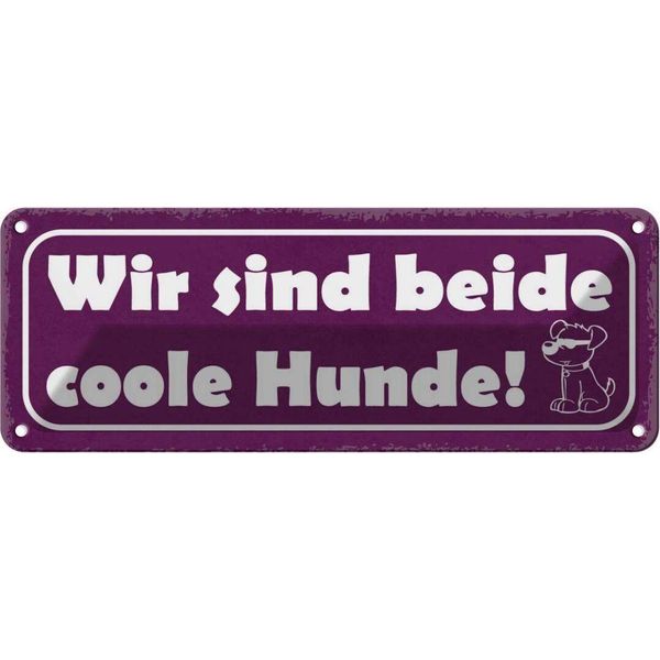 Vianmo Insegna Di Latta 10X27 Cm Wie Sind Beide Coole Hunde-image