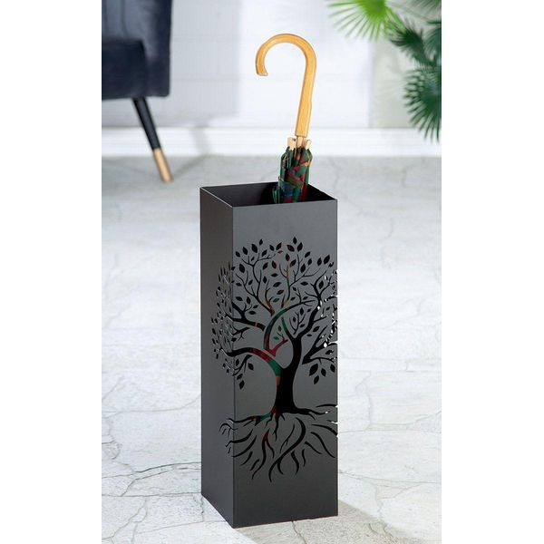 Gilde SchirmstäNder, "Lebensbaum"", Lebensbaummotiv, Metall, Schwarz, Ve 1, L. 18 Cm, B. 18 Cm, H. 55 Cm 67255"-image