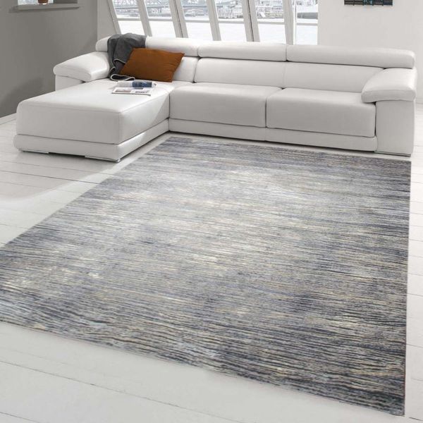 Tappeto Di Design Tappeto Moderno Tappeto Per Il Soggiorno Screziato In Grigio Beige Dimensioni - 120 X 170 Cm-image