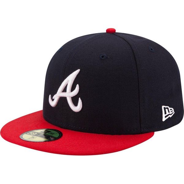 KšIltovka New Era 59Fifty Autentico On Field Home Atlanta Braves Cappello Navy - 7 1/2-image