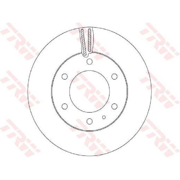 2X Disco Freno Trw DF6812S Per Ford Ranger (Tke) 61Mm 302Mm-image