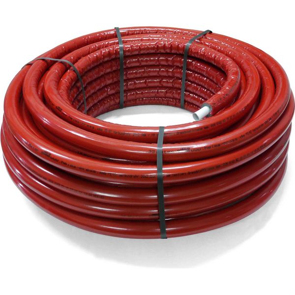 Pipetec Tubo Composito Multistrato In Alluminio Preisolato (Dvgw) 25 M Tubo In Rotolo 26 X 3 Mm Isolamento 10 Mm Rosso : 26 Mm X 10 Mm Dimensione: 26 Mm X 10 Mm-image