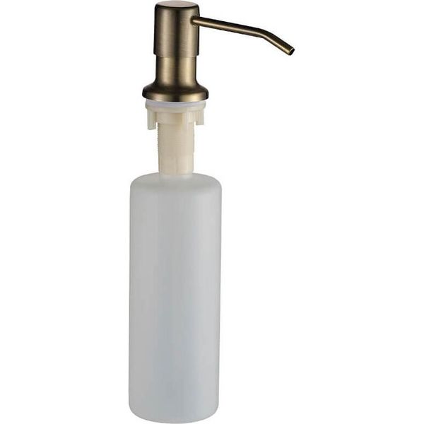 Dosatore Di Sapone Da Incasso, Dosatore Di Sapone Per Lavello, Ottone Bronzo Antico, 500 Ml, Dosatore Di Detersivo Dropp-image