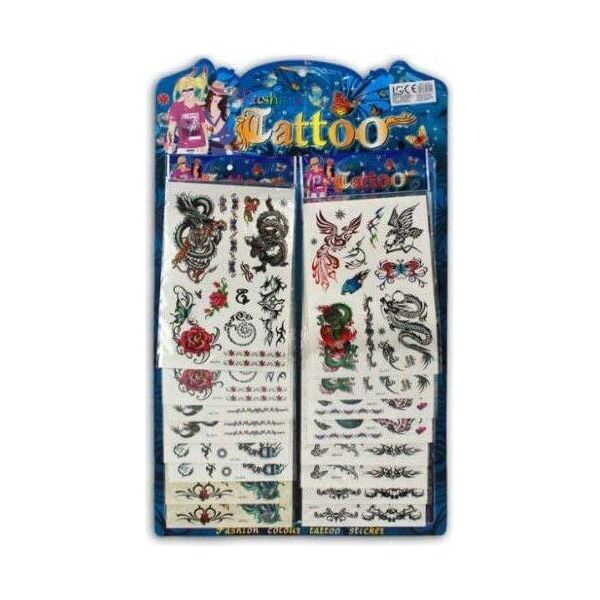 1 Tatuaggio Su Cartoncino 19X13,5 Cm Circa (Formato Cartoncino) Vari Motivi-image