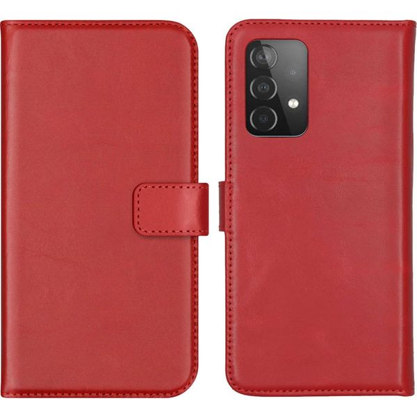 Samsung Galaxy A52/Samsung Galaxy A52S/Samsung Galaxy A52 Cover - Vera Pelle - Selencia Flip Flap Cover - Rosso-image