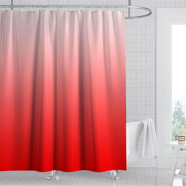 Tenda Da Doccia Antimuffa Tende Da Doccia Bagno Impermeabile 180X180 Cm, Rosso-image