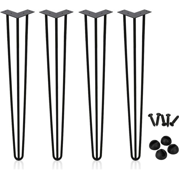 Vingo 4X Gambe Del Tavolo Telaio Del Tavolo Gambe A Forcina 3 Barre Gambe Del Mobile Gambe A Forcina Gambe Del Mobile Corridori Del Tavolo Gambe A Forcina 45 Cm Per Scrivania, Tavolo Da Pranzo-image