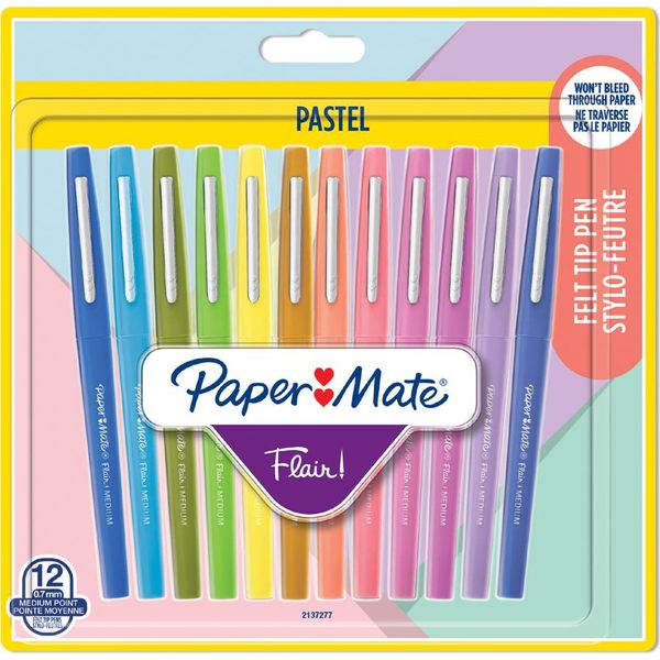 PAPER:MATE2137277 Paper:Mate Penna Con Punta In Fibra Flair Pastell, Blister Da 12 Pezzi-image