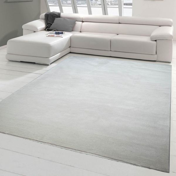 Tappeto Moderno A Pelo Corto Tappeto Di Design Uni Cream Dimensioni - 80 X 150 Cm-image