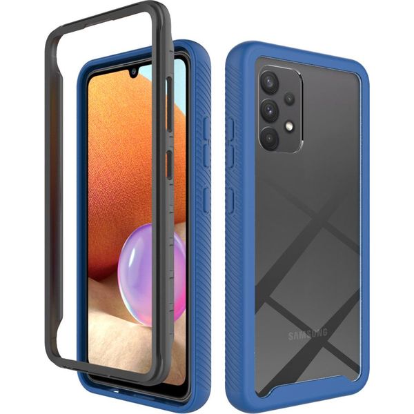 Samsung Galaxy A32 4G Custodia, Laimtop Trasparente Posteriore Tpu Bumper Custodia Per Samsung Galaxy A32 4G Blu Navy-image