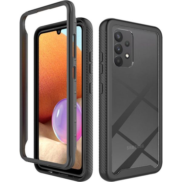 Samsung Galaxy A32 4G Custodia, Laimtop Trasparente Indietro Tpu Bumper Custodia Per Samsung Galaxy A32 4G Nero-image