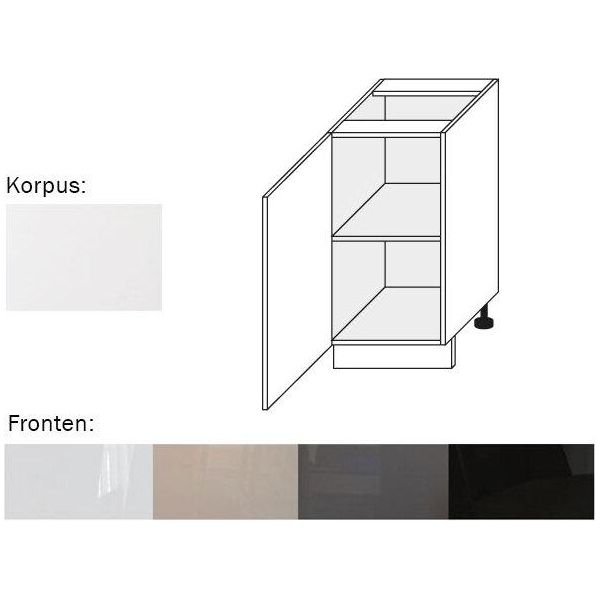 Mobile Da Cucina (EST-DE/40) Base 1Trg 40Cm Bianco Perla Opaco Colore Frontale Acrilico Selezionabile-image