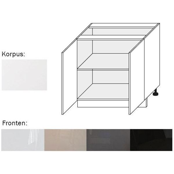 Base (EST-DE/80) 2 Porte 80 Cm In Acrilico Opaco Bianco Perla Colore Frontale Selezionabile-image