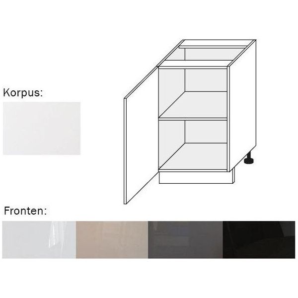 Mobile Da Cucina (EST-DE/50) Base 1Trg 50Cm Acrilico Opaco Bianco Perla Frontale Colore Selezionabile-image