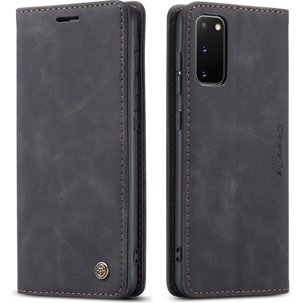 Samsung Galaxy S20 Case, Laimtop Retro Custodia In Finto Cuoio Con Funzione Stand Custodia Protettiva Per Samsung Galaxy S20 Nero-image
